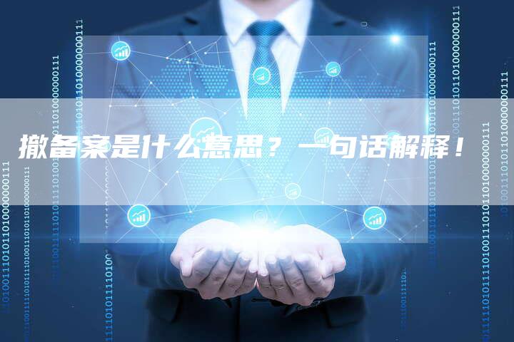 撤备案是什么意思？一句话解释！-夫唯域名网