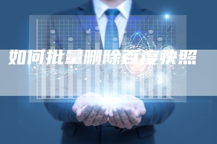 如何批量删除百度快照