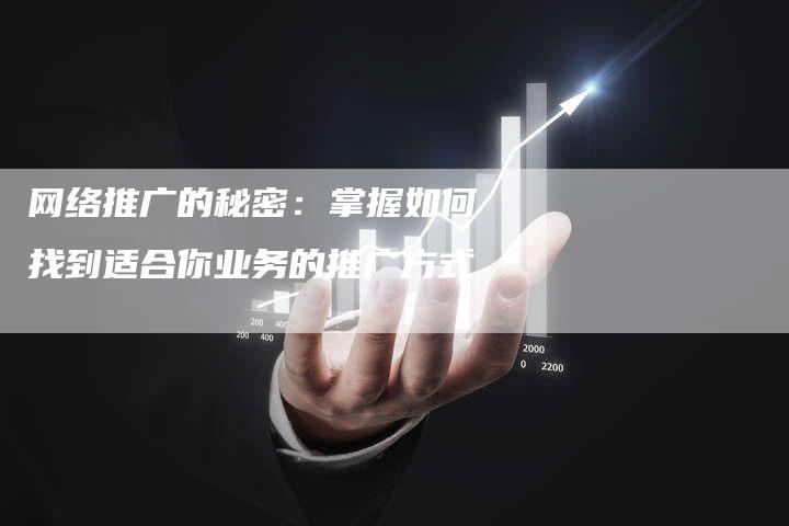 网络推广的秘密：掌握如何找到适合你业务的推广方式-夫唯域名网
