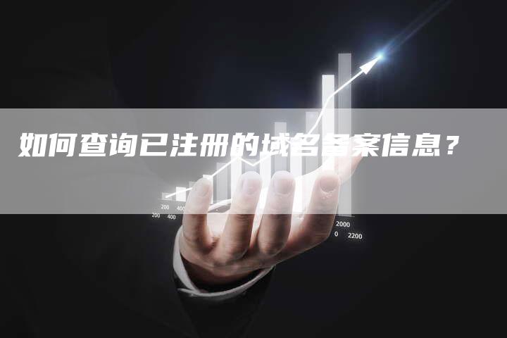 如何查询已注册的域名备案信息？-夫唯域名网