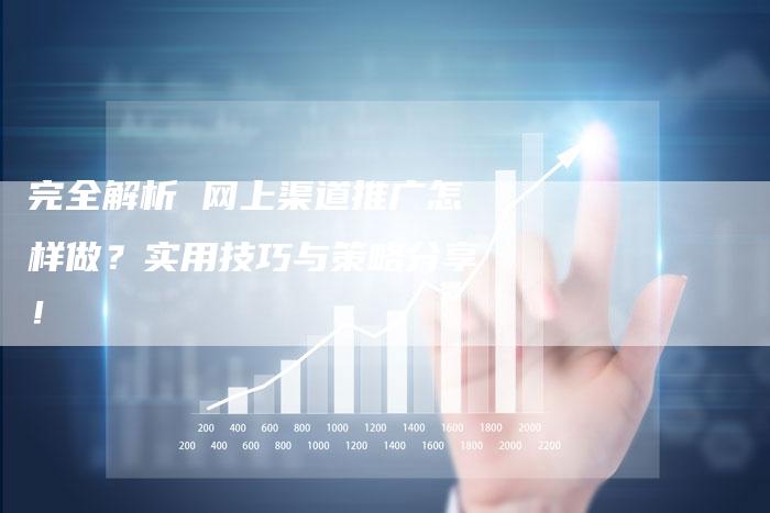 完全解析 网上渠道推广怎样做？实用技巧与策略分享！-夫唯域名网