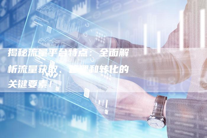 揭秘流量平台特点：全面解析流量获取、管理和转化的关键要素！