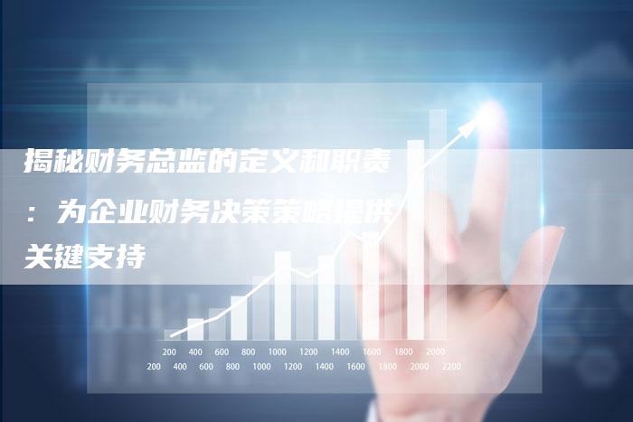 揭秘财务总监的定义和职责:为企业财务决策策略提供关键支持-夫唯域名网