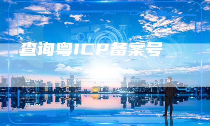 查询粤ICP备案号
