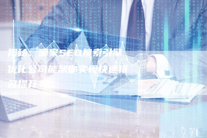 揭秘：哪家SEO搜索引擎优化公司能帮你实现快速排名提升？-夫唯域名网