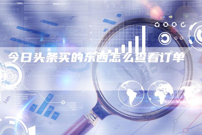 今日头条买的东西怎么查看订单-夫唯域名网