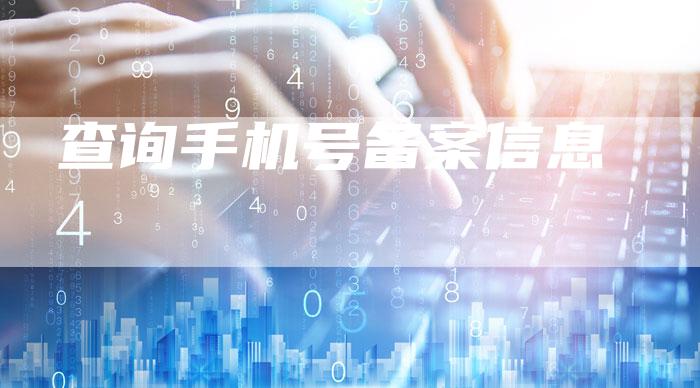查询手机号备案信息