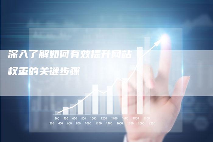 深入了解如何有效提升网站权重的关键步骤-夫唯域名网