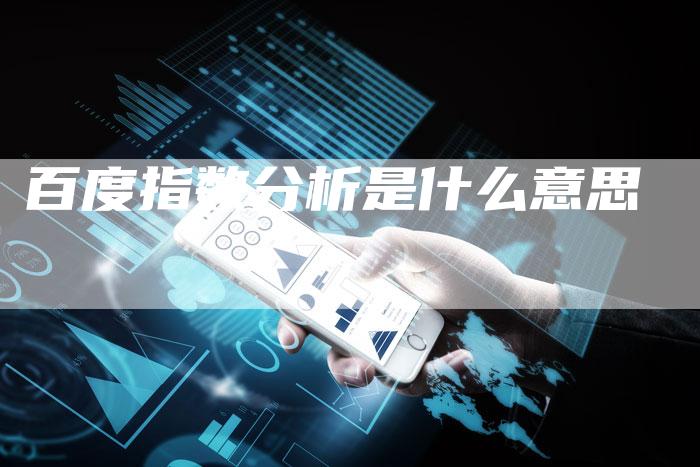 百度指数分析是什么意思-夫唯域名网