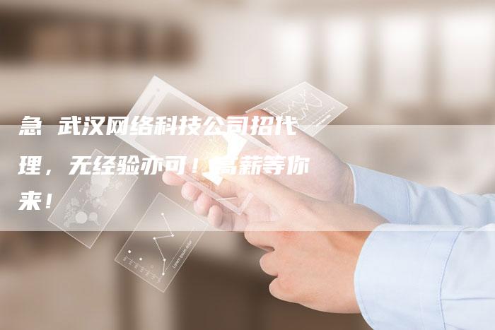 急 武汉网络科技公司招代理，无经验亦可！高薪等你来！-夫唯域名网
